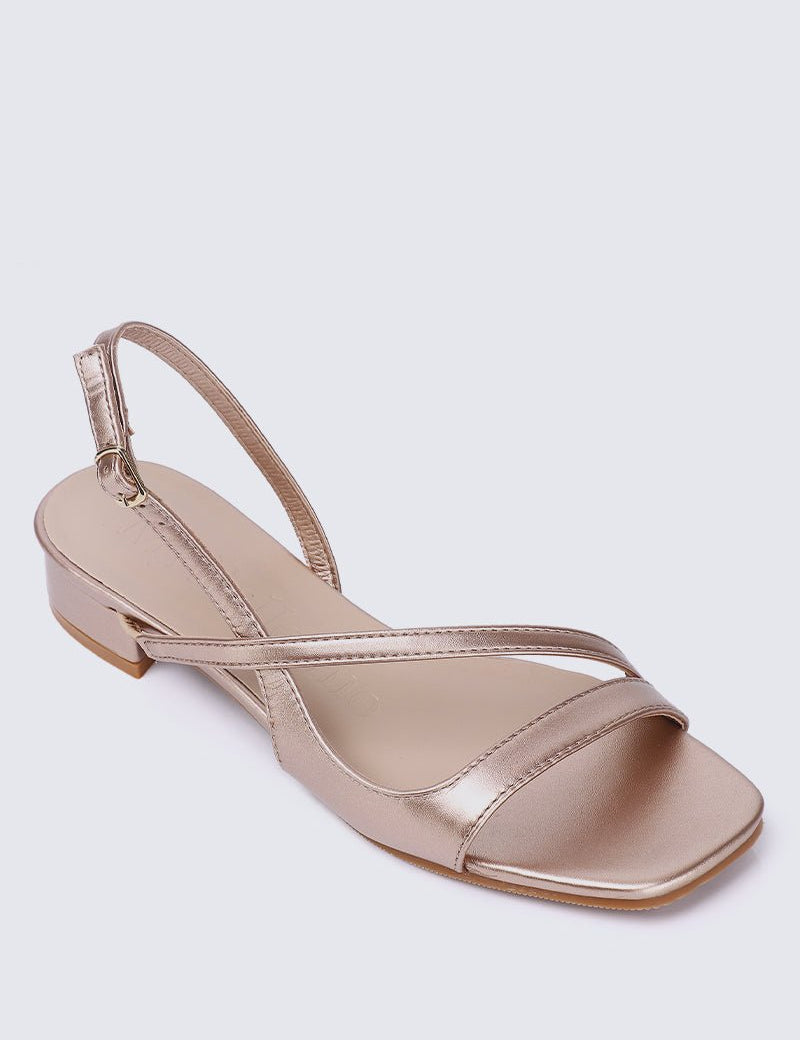 Kathy Comfy Sandals In Rose GoldShoes - myballerine