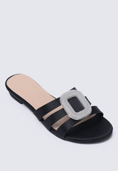 Kaylee Comfy Sandals In BlackShoes - myballerine