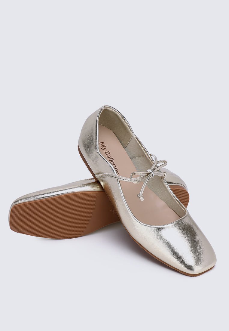 Kelly Comfy Ballerina In GoldShoes - myballerine