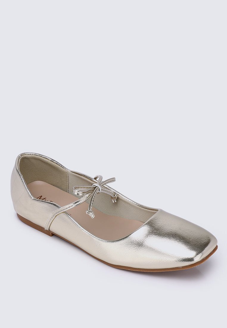 Kelly Comfy Ballerina In GoldShoes - myballerine