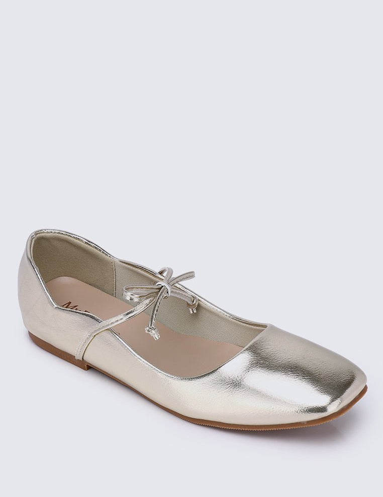 Kelly Comfy Ballerina In GoldShoes - myballerine