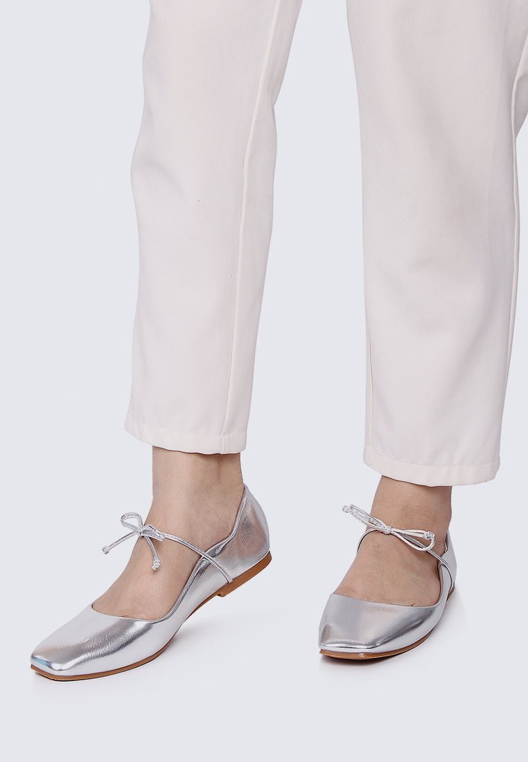 Kelly Comfy Ballerina In SilverShoes - myballerine