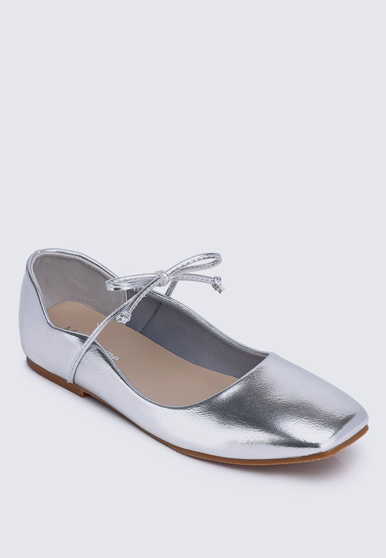 Kelly Comfy Ballerina In SilverShoes - myballerine