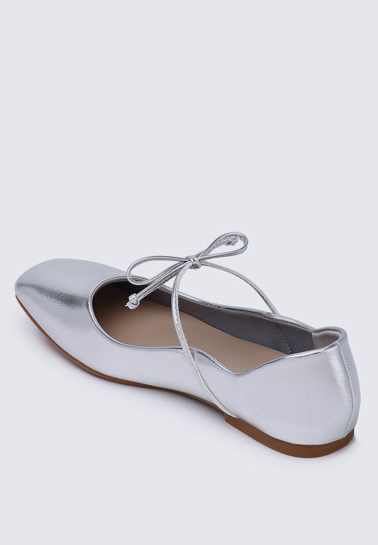 Kelly Comfy Ballerina In SilverShoes - myballerine