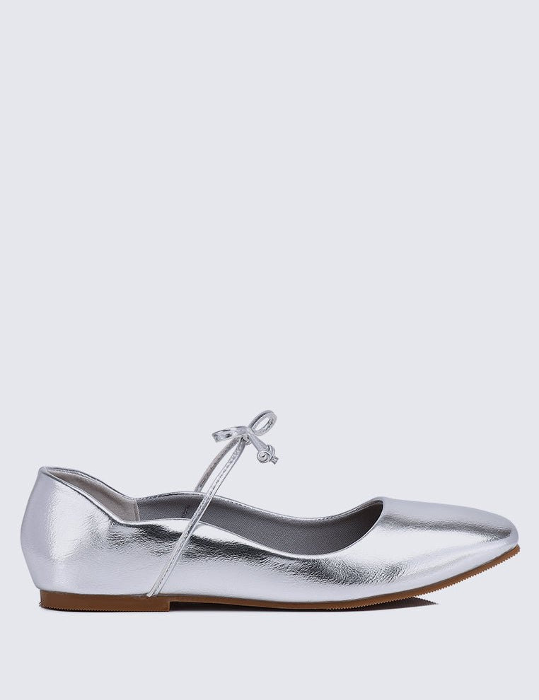 Kelly Comfy Ballerina In SilverShoes - myballerine