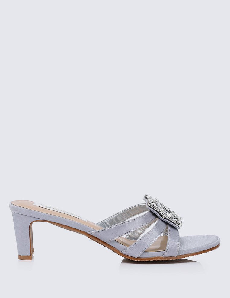 Kendra Comfy Heels In SilverShoes - myballerine