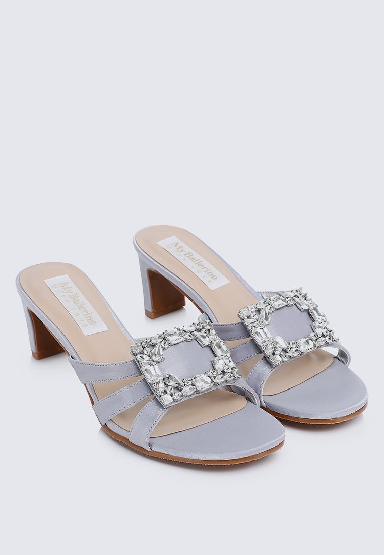 Kendra Comfy Heels In SilverShoes - myballerine