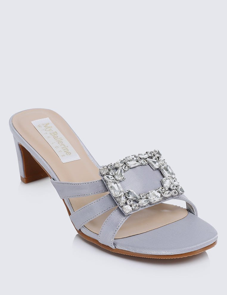 Kendra Comfy Heels In SilverShoes - myballerine