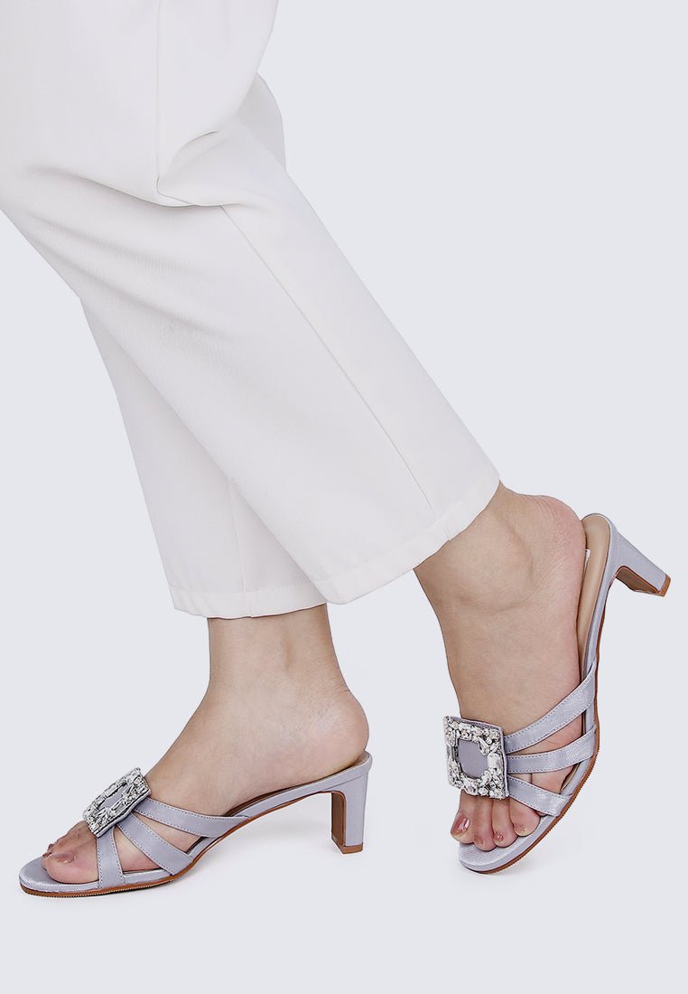 Kendra Comfy Heels In SilverShoes - myballerine