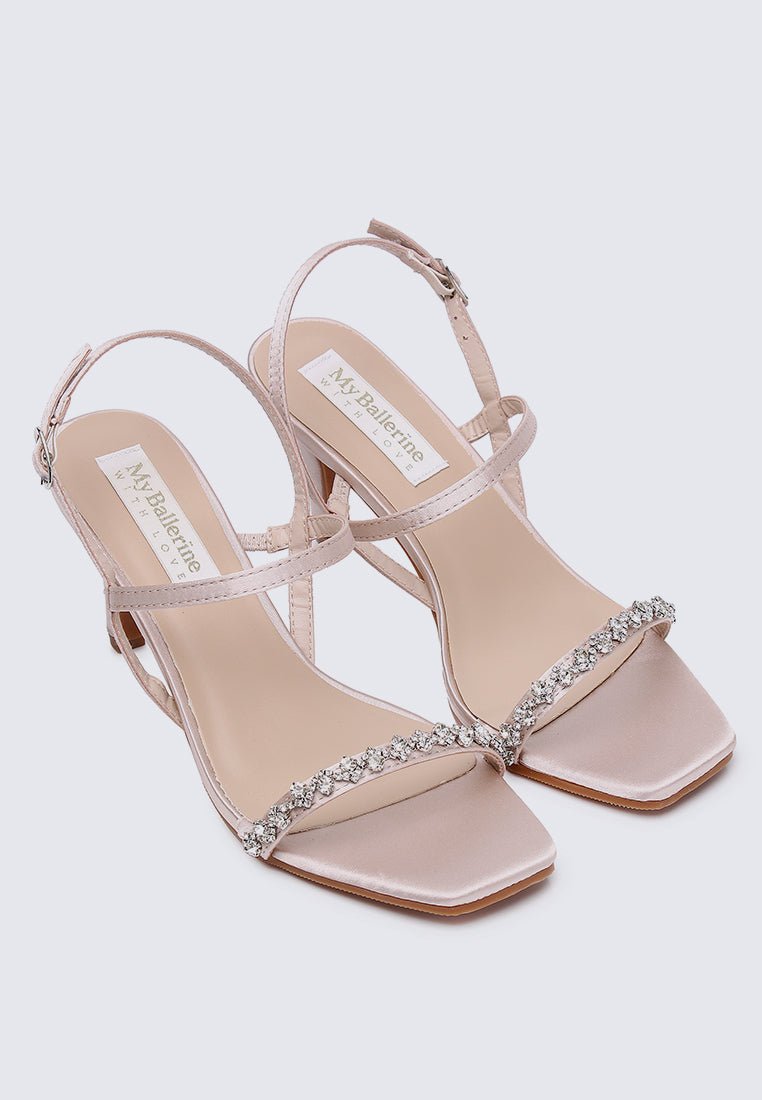 Kristine Comfy Heels In Champagne - myballerine