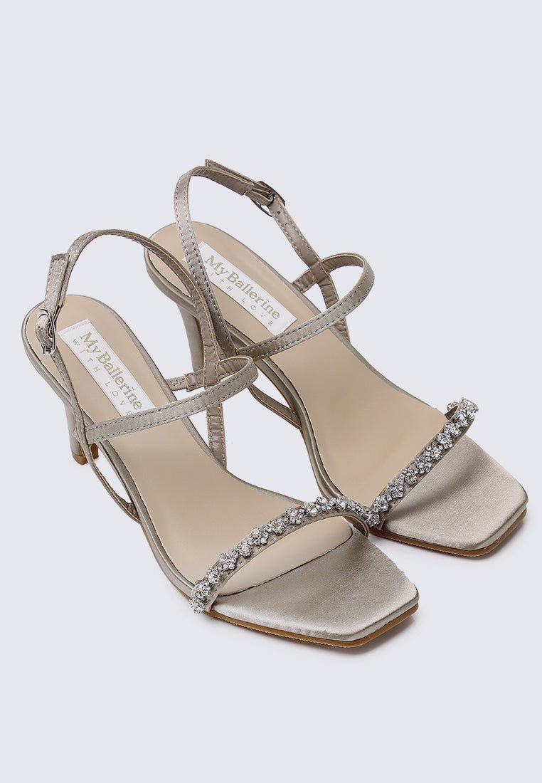 Kristine Comfy Heels In Taupe - myballerine