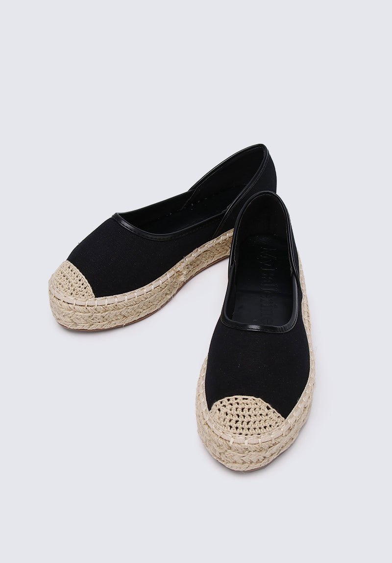 Lena Comfy Espadrilles In BlackShoes - myballerine