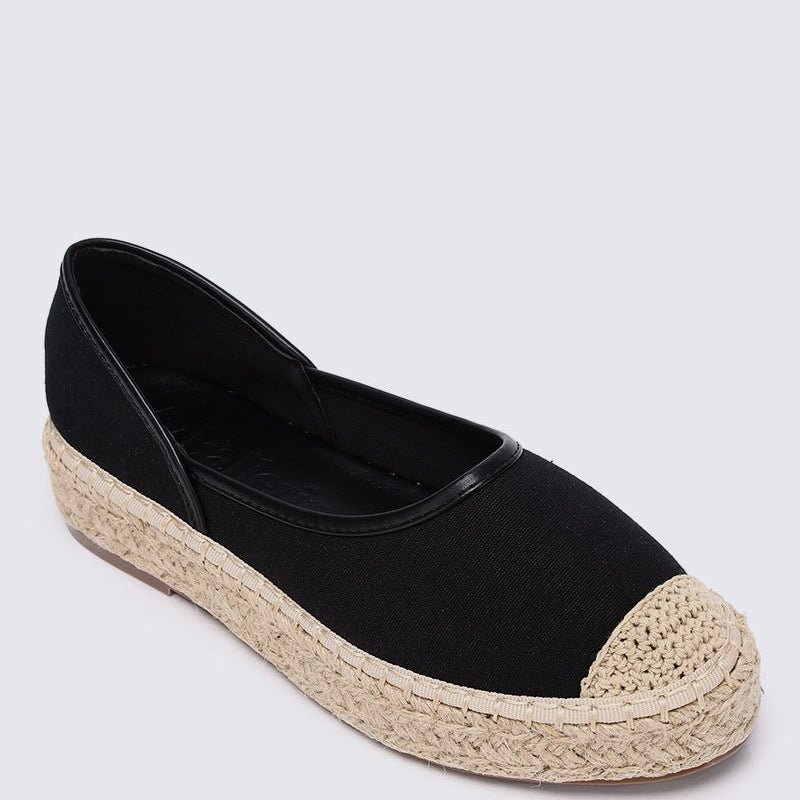 Lena Comfy Espadrilles In BlackShoes - myballerine