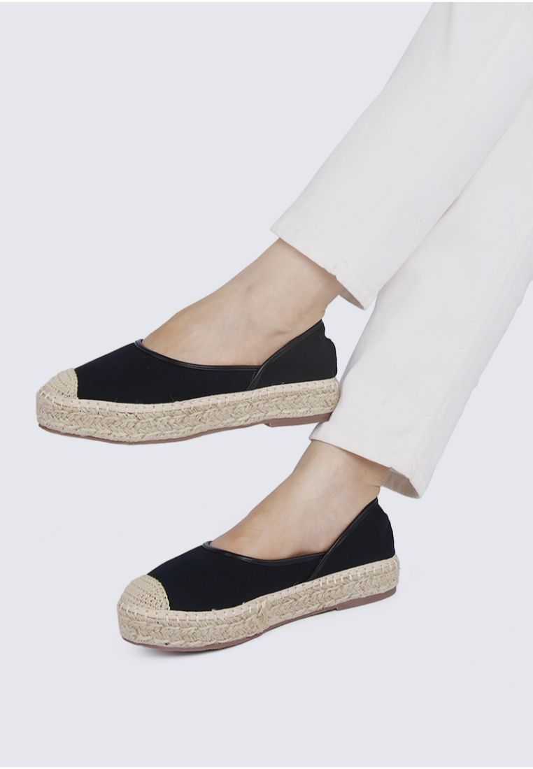 Lena Comfy Espadrilles In BlackShoes - myballerine