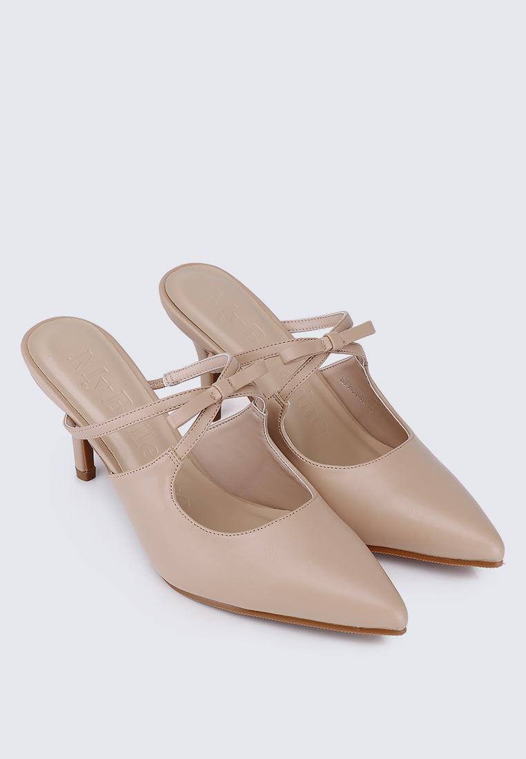 Levia Comfy Heels In NudeShoes - myballerine