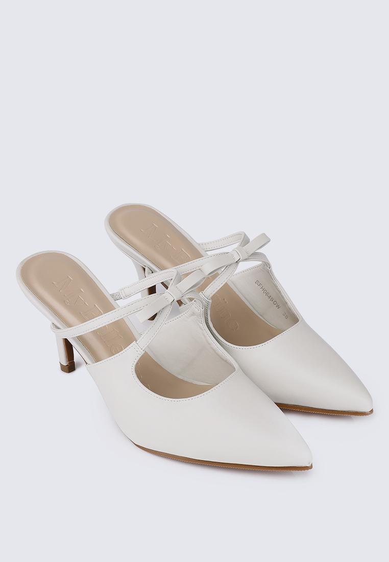 Levia Comfy Heels In Off WhiteShoes - myballerine