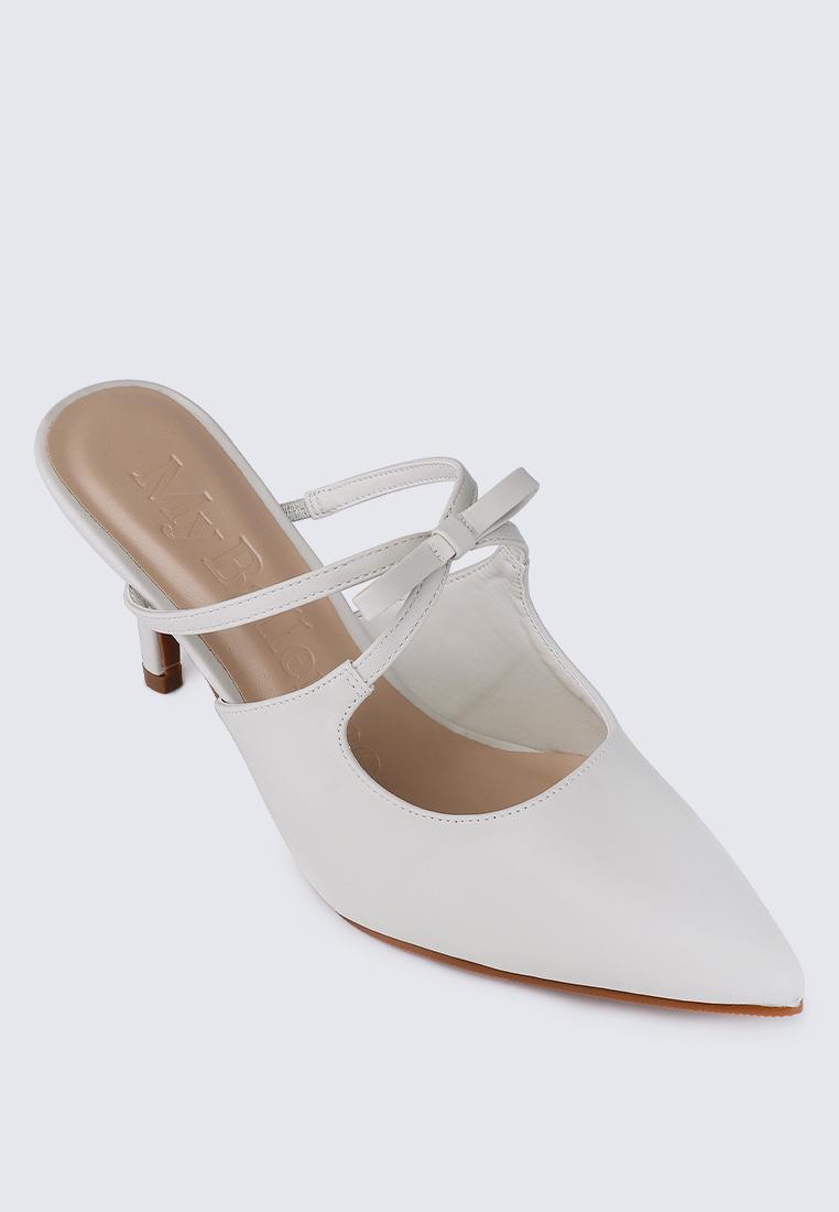 Levia Comfy Heels In Off WhiteShoes - myballerine