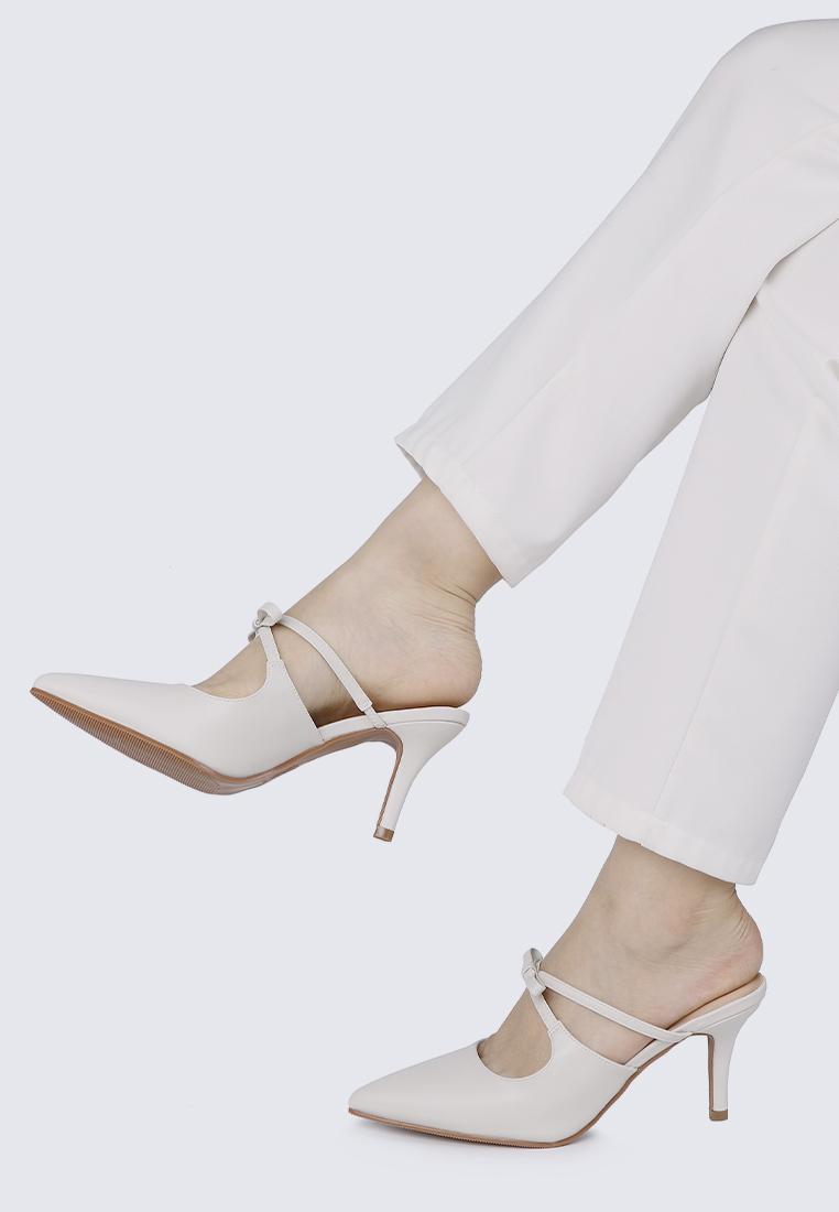 Levia Comfy Heels In Off WhiteShoes - myballerine