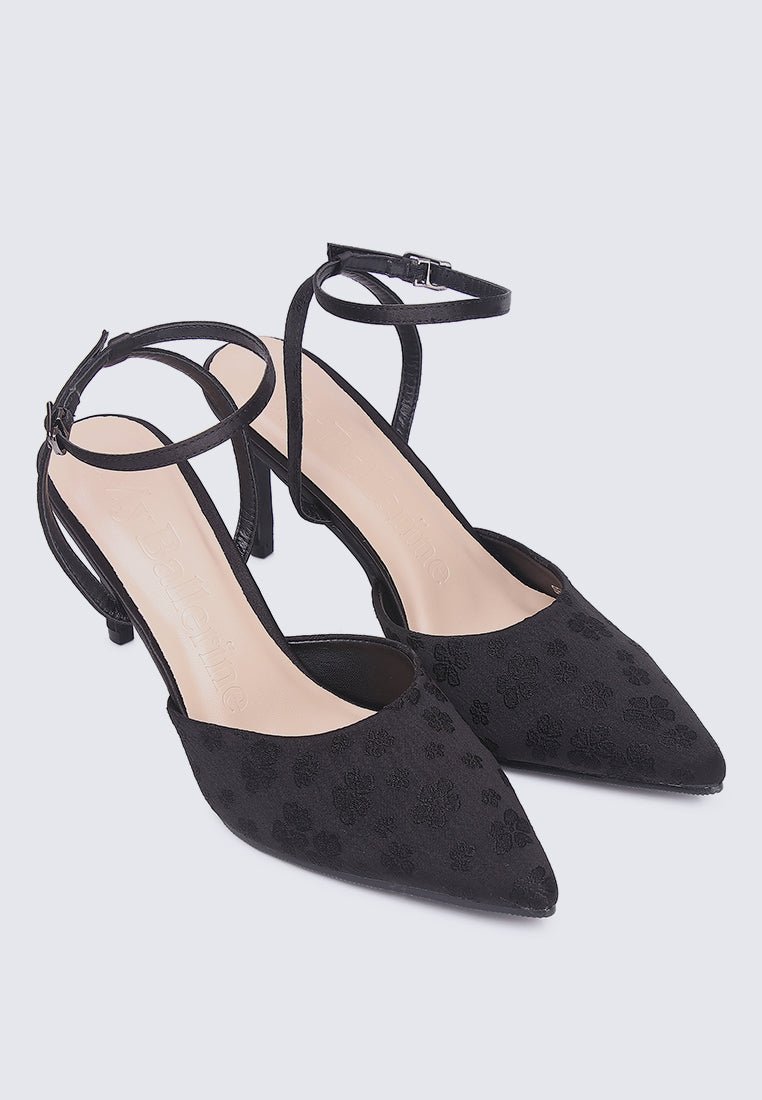 Lilian Comfy Heels In BlackShoes - myballerine