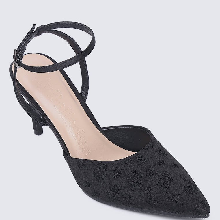 Lilian Comfy Heels In BlackShoes - myballerine