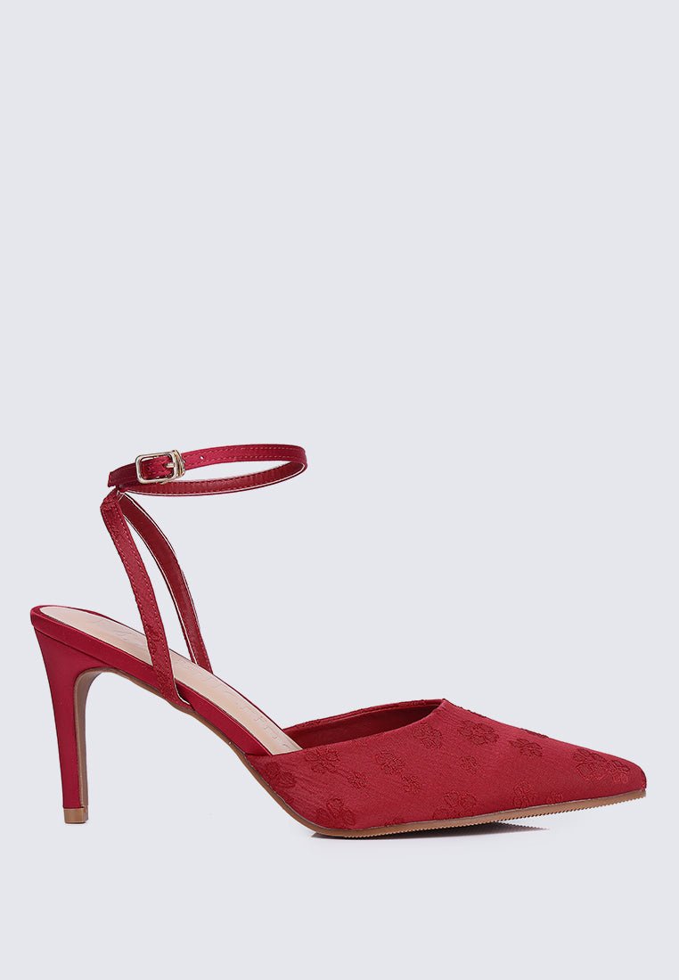 Lilian Comfy Heels In MaroonShoes - myballerine