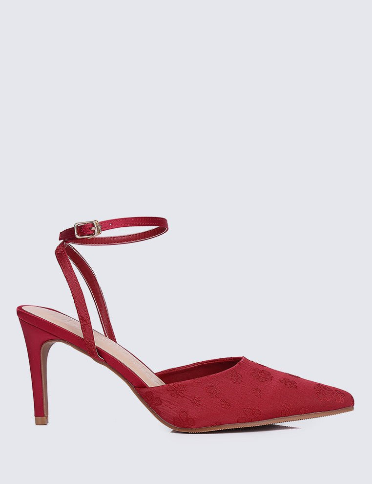 Lilian Comfy Heels In MaroonShoes - myballerine