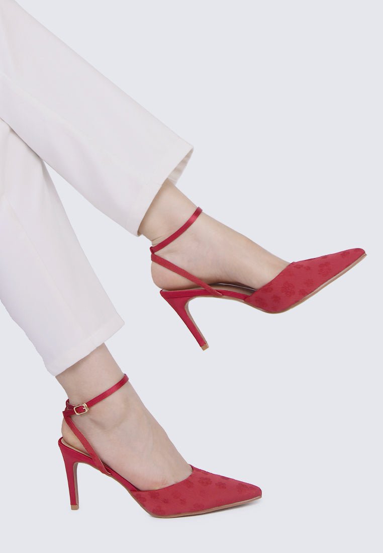 Lilian Comfy Heels In MaroonShoes - myballerine