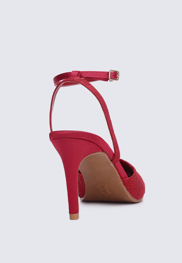 Lilian Comfy Heels In MaroonShoes - myballerine