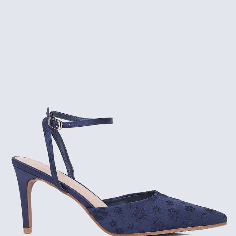 Lilian Comfy Heels In NavyShoes - myballerine