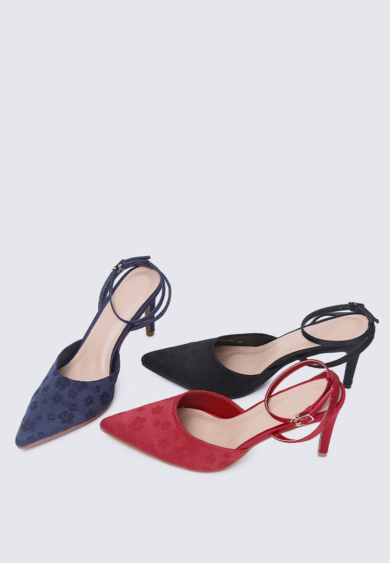 Lilian Comfy Heels In NavyShoes - myballerine