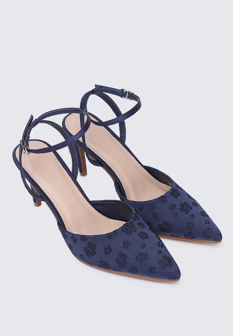 Lilian Comfy Heels In NavyShoes - myballerine