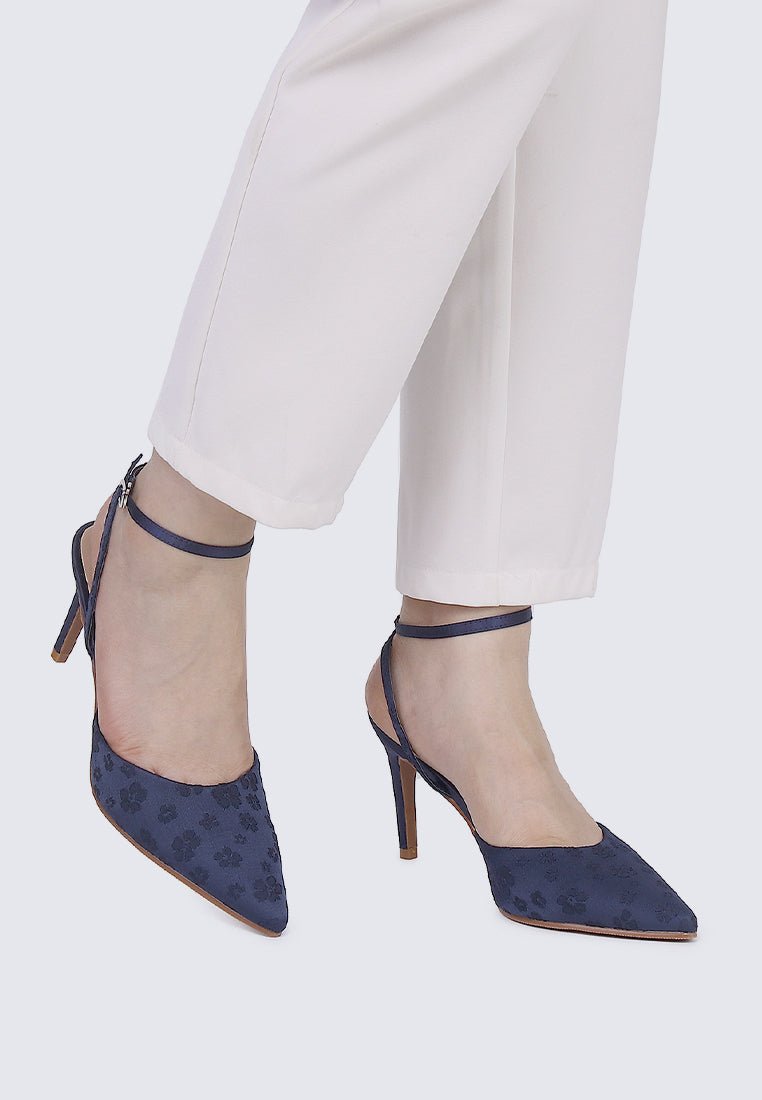 Lilian Comfy Heels In NavyShoes - myballerine