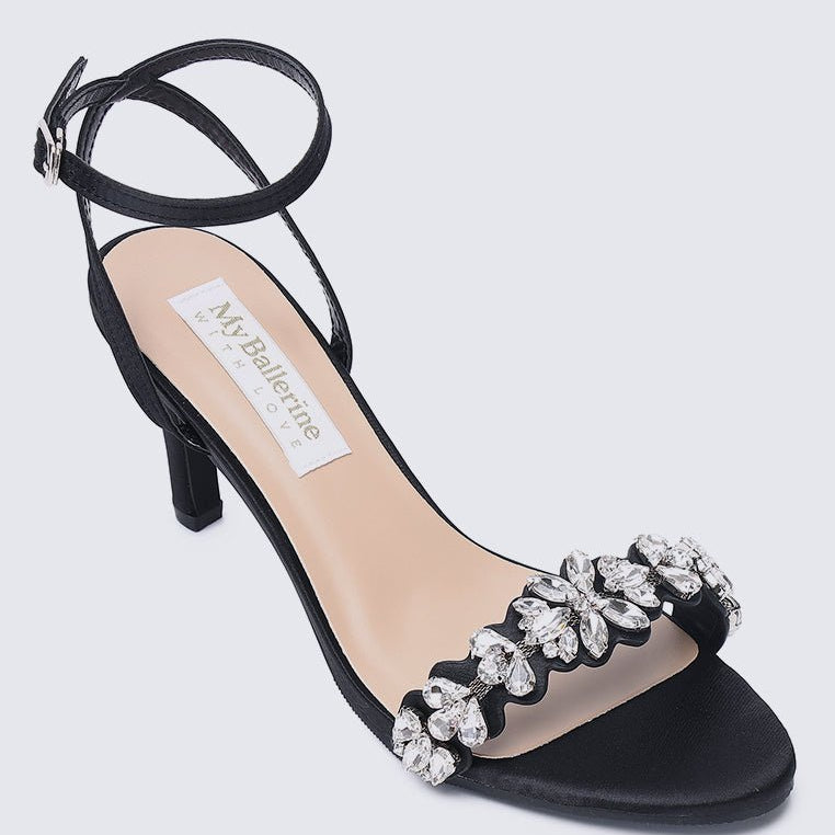 Liliana Comfy Heels In Black - myballerine