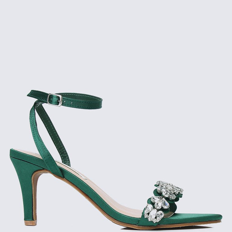 Liliana Comfy Heels In Green - myballerine