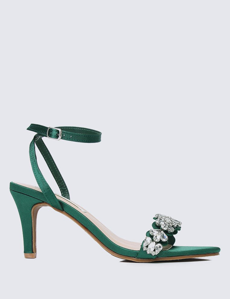 Liliana Comfy Heels In Green - myballerine