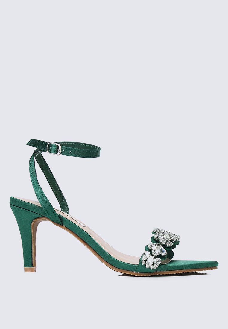 Liliana Comfy Heels In Green - myballerine