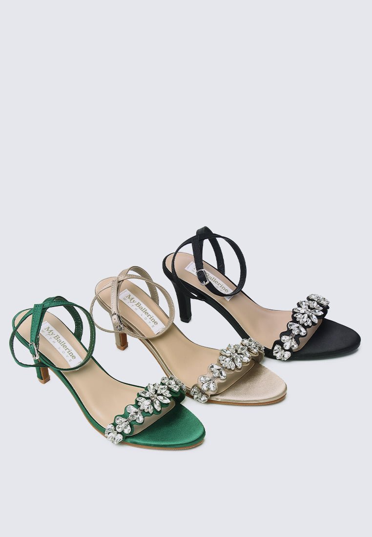 Liliana Comfy Heels In Green - myballerine