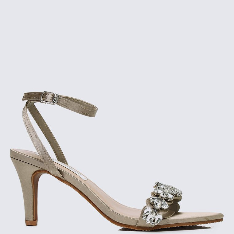 Liliana Comfy Heels In Taupe - myballerine