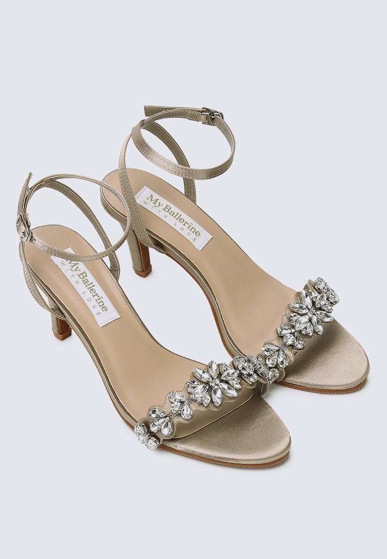 Liliana Comfy Heels In Taupe - myballerine