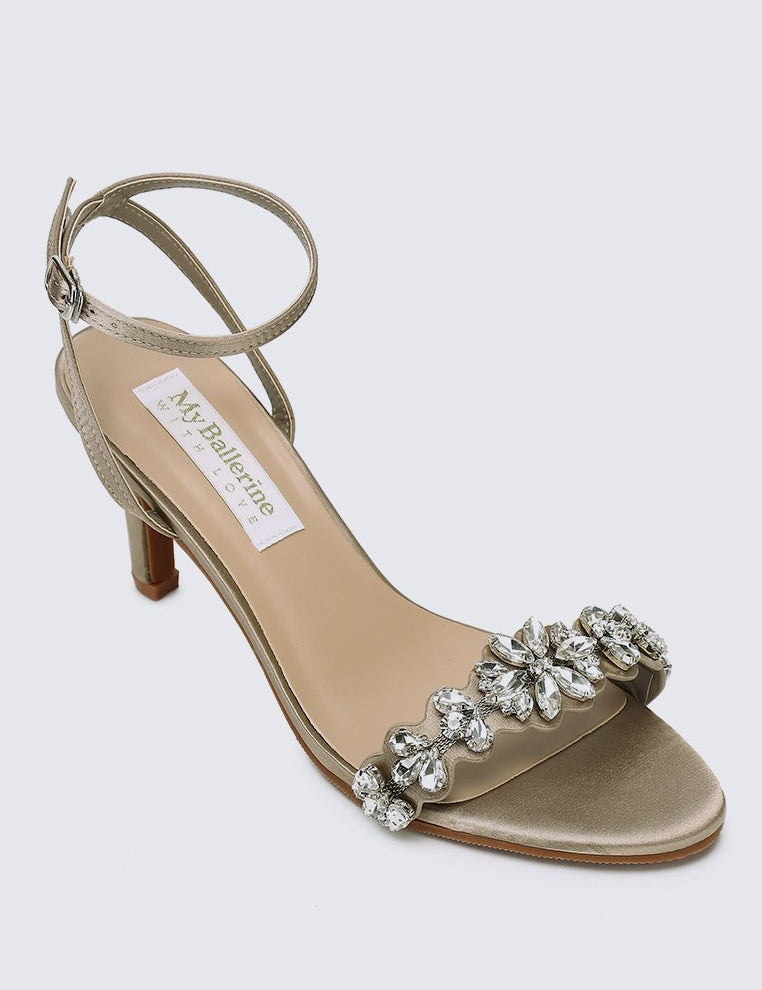 Liliana Comfy Heels In Taupe - myballerine