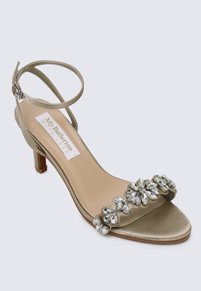 Liliana Comfy Heels In Taupe - myballerine