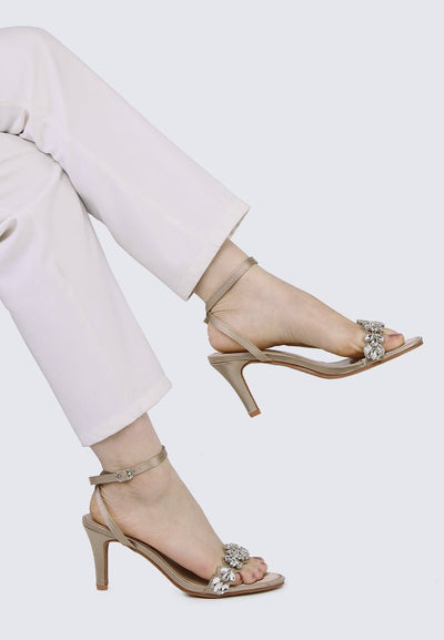 Liliana Comfy Heels In Taupe - myballerine