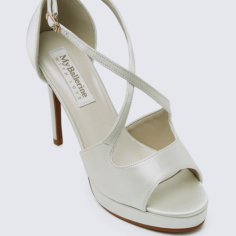 Louise Comfy Heels In IvoryShoes - myballerine