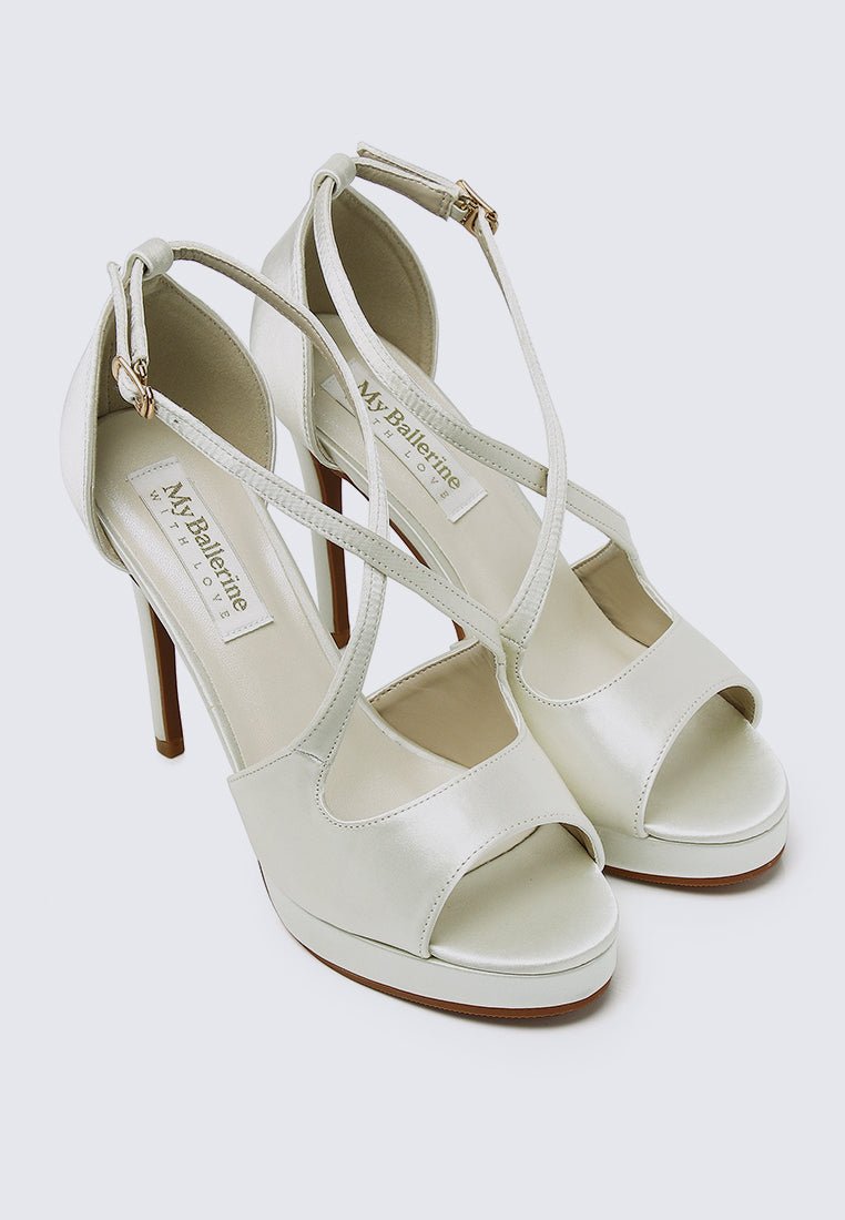 Louise Comfy Heels In IvoryShoes - myballerine