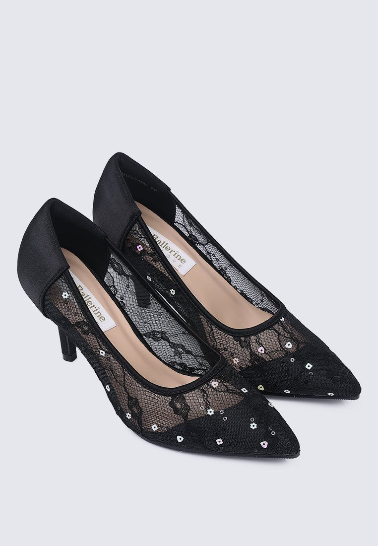 Lucie Comfy Pumps In Black - myballerine