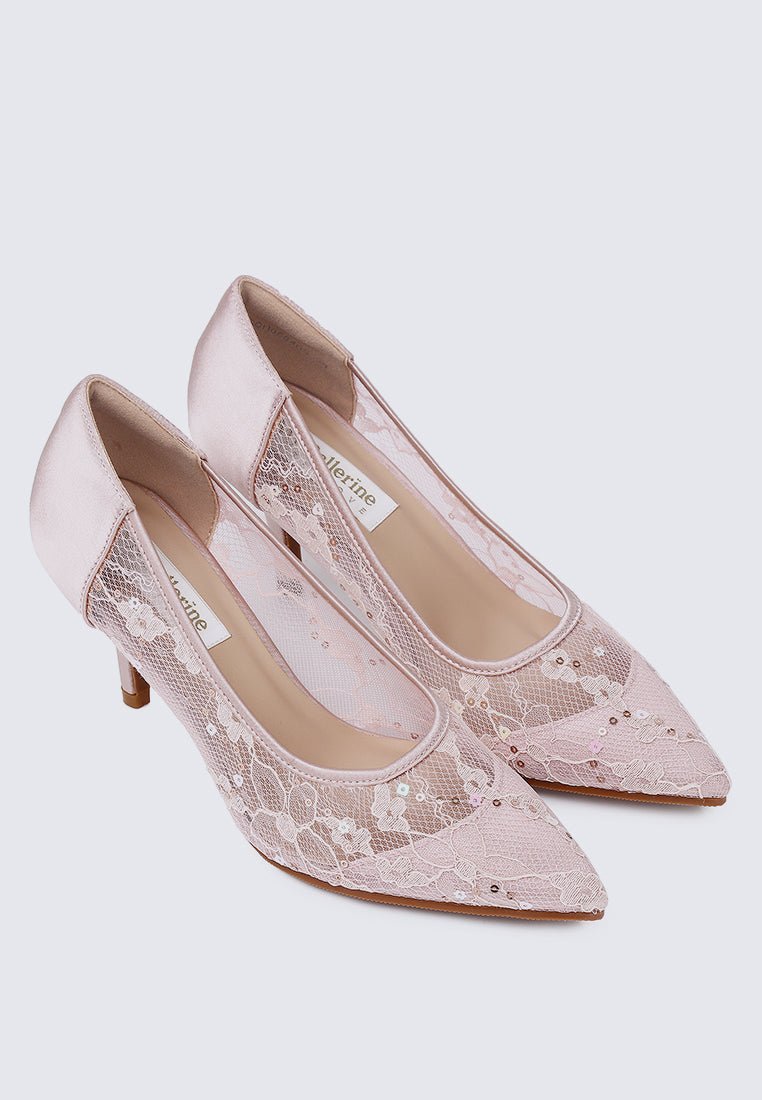 Lucie Comfy Pumps In Blush - myballerine