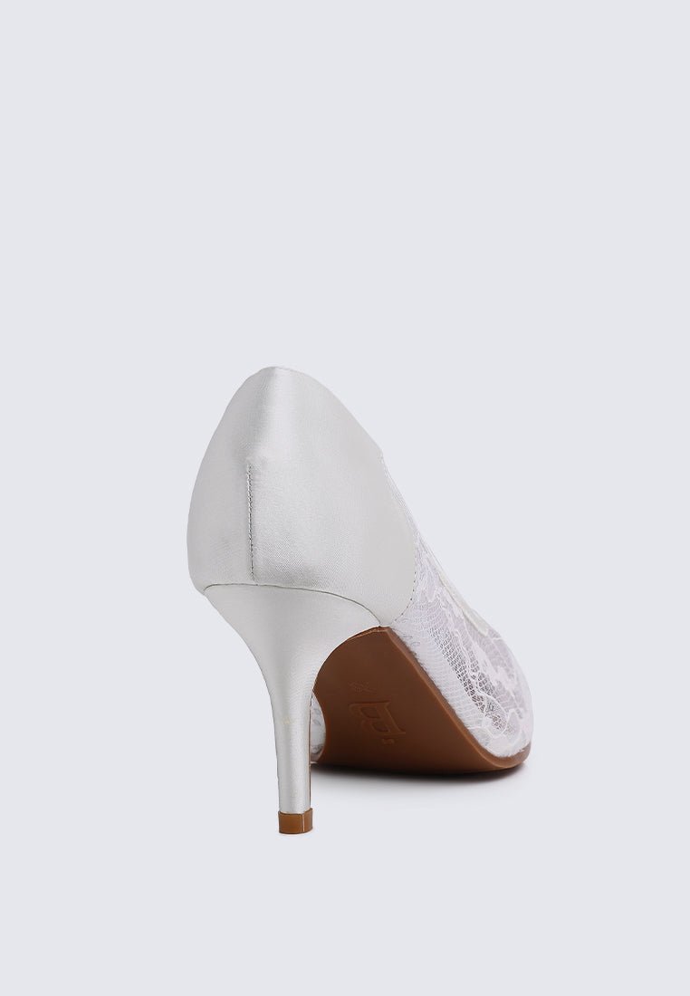 Lucie Comfy Pumps In White - myballerine