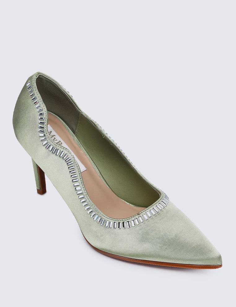 Lydia Comfy Pumps In GreenShoes - myballerine