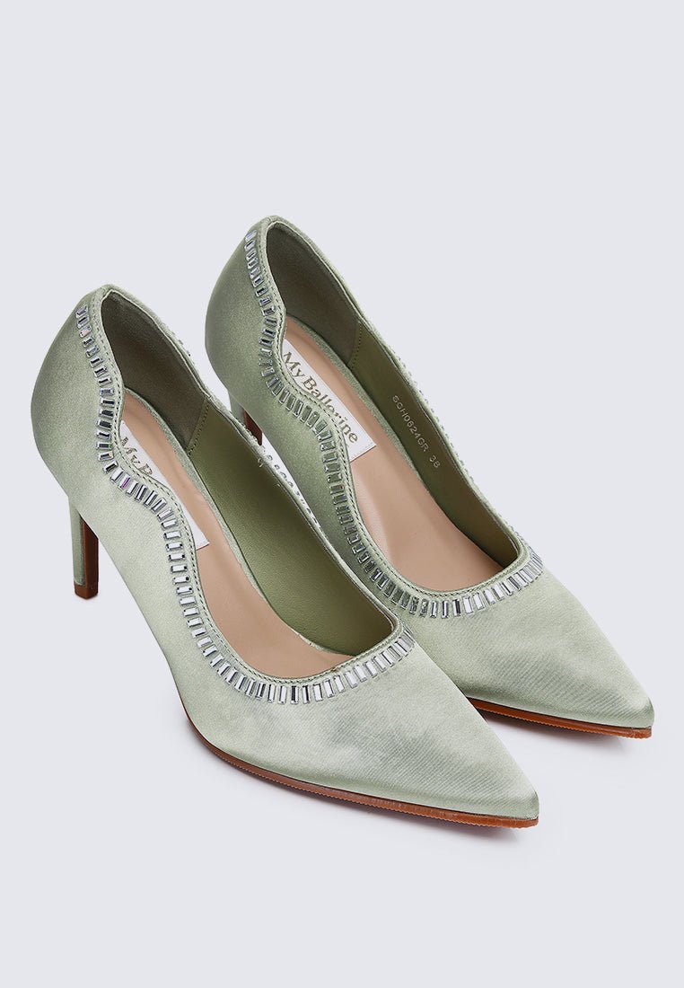 Lydia Comfy Pumps In GreenShoes - myballerine