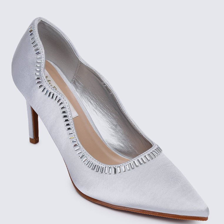 Lydia Comfy Pumps In SilverShoes - myballerine